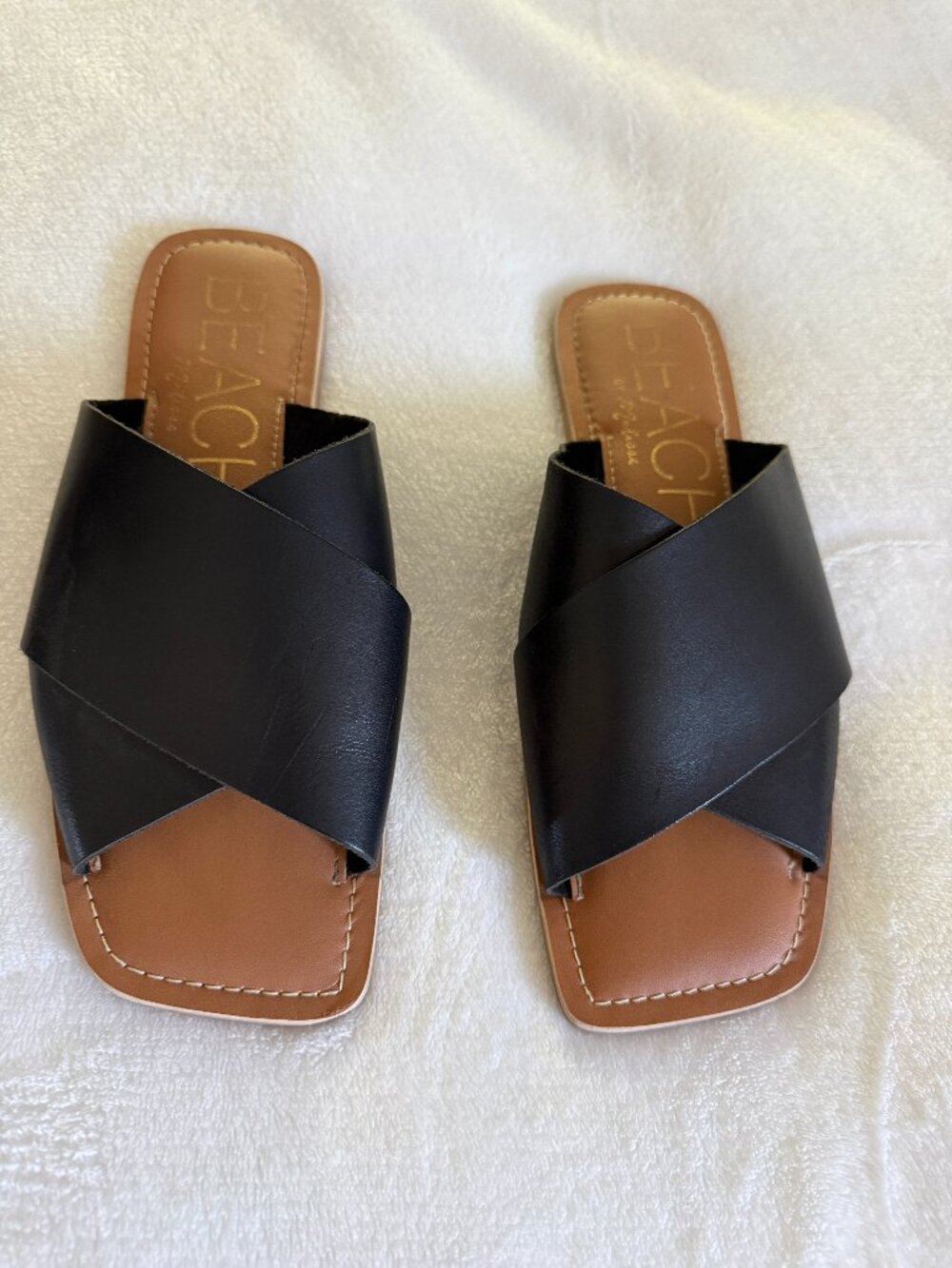 BEACH by Matisse Black Crossover Slide Sandals - Picture 2 of 7